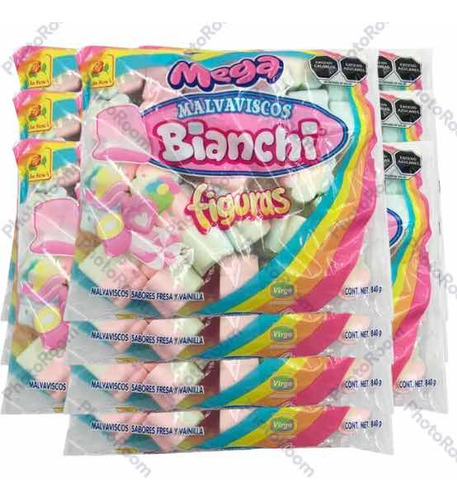 Bianchi Malvaviscos Figuras Fresa Vainilla De La Rosa 8.4kg