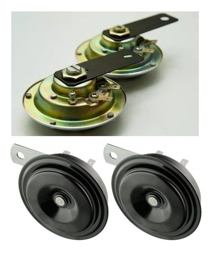 Bocina Tipo Galleta O Tipo Caracol 12v Metalicas Reforzadas!