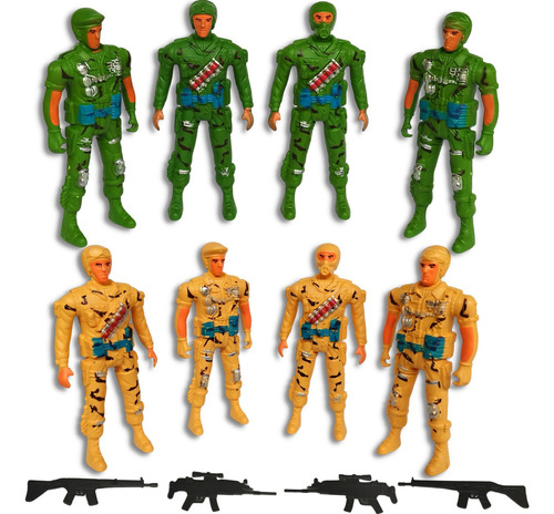 Bonecos Soldados Militar Exercito Miniatura Comando Super