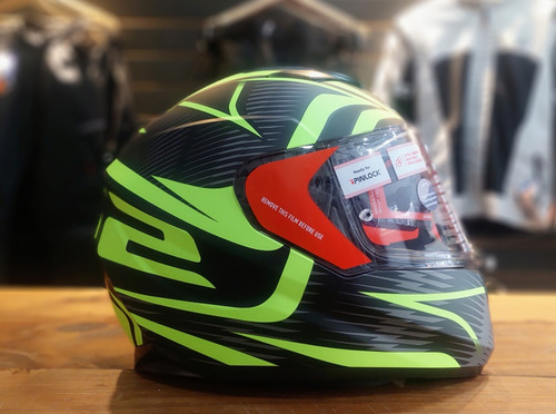 Casco Moto Ls2 320 Evo Jink Mate Negro Amarillo-allmotors -