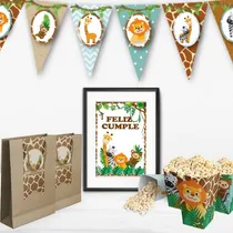 Comprar Kit Imprimible Safari, Candy Bar. Editable
