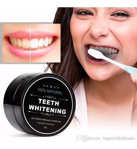 Carbon Activado Blanqueador Dientes Natural 30g Pack 2pzs