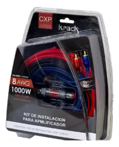 Kit De Instalacion Calibre 8 Krack Audio 100% Cobre Ofc
