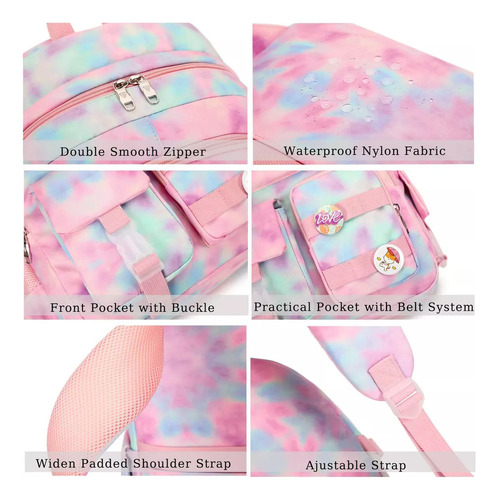 Mochila Para Adolescentes Y Estudiantes De Secundariamochila De Estudiante De Dibujos Animados De Gran Capacidad, Temporada De Vuelta Al Cole