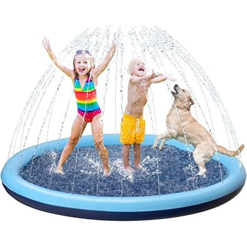 Kids Dog Splash Pad Sprinkler -  Non Slip Dog Sprinkler...