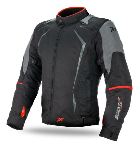 Campera Moto 4 Estacion Seventy Degrees Jr47 Impermeable Roj