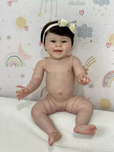Boneca Bebe Reborn Menina Banho Silicone Fofa Presente