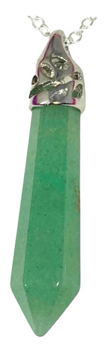 Pendulo Cadena Colgante Cuarzo Aventurina Verde Natural
