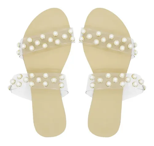 Sandalias con online perlas