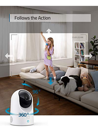 Eufy Security Indoor Cam E220, Pan & Tilt, Cámara De Segurid