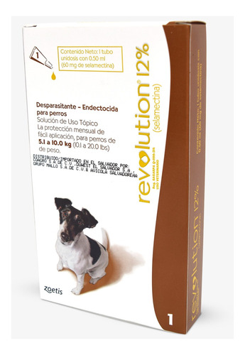 Pipeta Antiparasitaria Perros Revolution 5 A 10 Kg