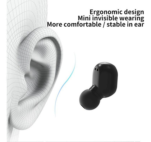 Audífonos Inalámbricos Negro In-ear Auriculares Bluetooth