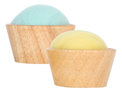 Pin Cushion, 2 Unidades, Cuenco Vertical De Madera Con Forma