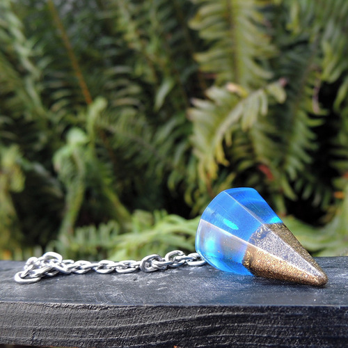 Pêndulo Orgonite Azul | Quartzo Azul