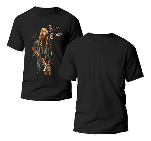 Playera Negra Estampado Rock Clasico Nirvana 100% Algodón 04