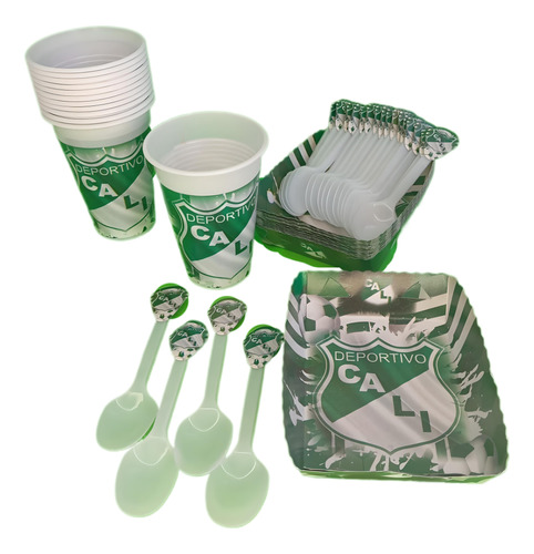 Kit Decoracion Deportivo Cali Descartables 24invit Leer Dc