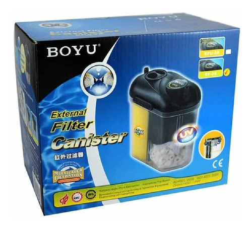 Filtro Externo Boyu Mini Botellón Ef05 150 L/h Pecera 100l