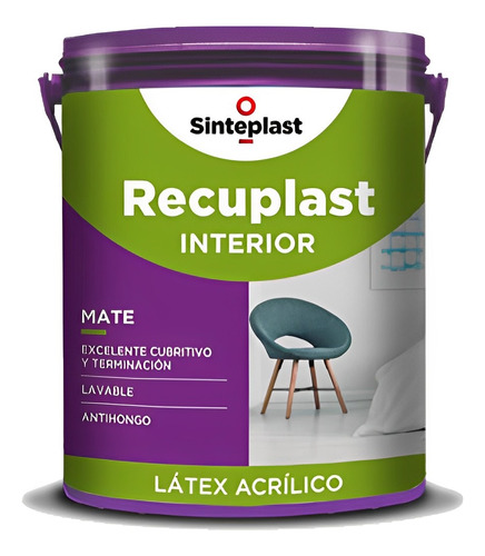 Recuplast Interior Latex Acrílico Calidad Premium  20 Lts