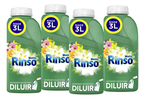Detergente Rinso Diluir Floral 4x500ml.