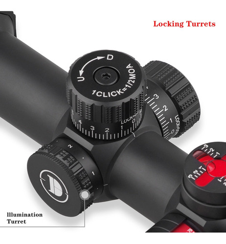 Mira Telescópica Profesional Marca Discovery 2-6x24 Pra Caza