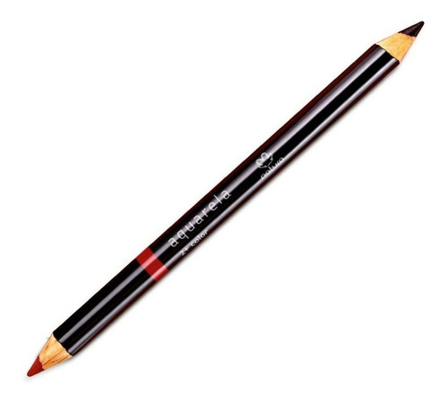 Lápiz para ojos y boca Natura Aquarela Duo rojo y negro