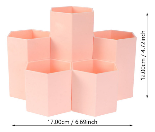 Caja De Almacenamiento De Escritorio Con Soporte Hexagonal P