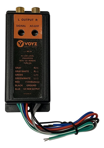 Voyz Adaptador Impedancia Alto Nivel Sistema Audio Para Rca