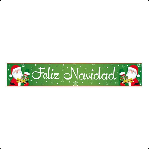 Cartel Metalizado Jumbo Feliz Navidad Paquete X 1