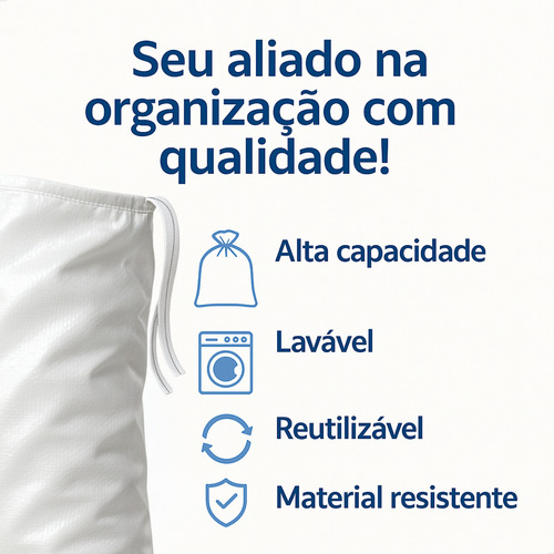 10 Sacos De Ráfia Grande 60x85 Laminado Com Corda Cor Branco
