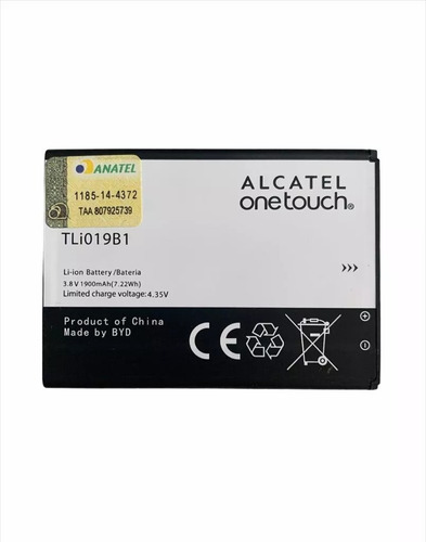 Flex Carga Bateira Alcatel Onetouch Tli019b1 Com Selo Anatel