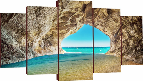 Murales En Madera Cueva En La Playa Medida 80 X 140 
