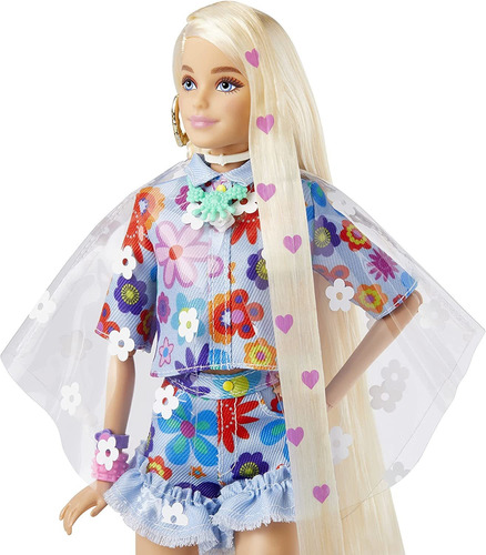 Boneca Extra Barbie 12 Floral 2 Peças Fashion