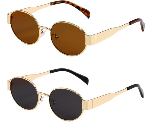 Gafas De Sol Ovaladas Milramtob, Pack 2, Estilo Moderno