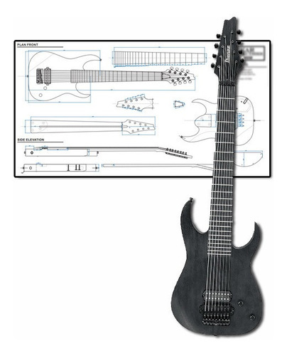 Plano Para Luthier Ibanez M8m (a Escala Real)