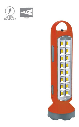 Lámpara Portátil Led 3 W Batería Recargable 3 H Tecnolite Color de la carcasa Naranja Color de la linterna Naranja oscuro Color de la luz LUZ DE DÍA 100/240V