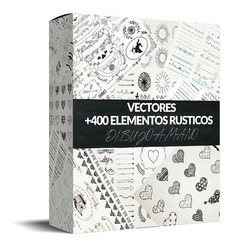 Kit 400 Elementos Dibujados A Mano Vector Y Png