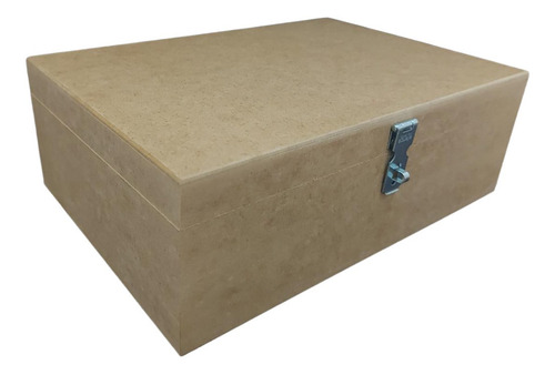 Caixa Madeira Mdf Com Fecho Para Cadeado Mdf + Divisoria 