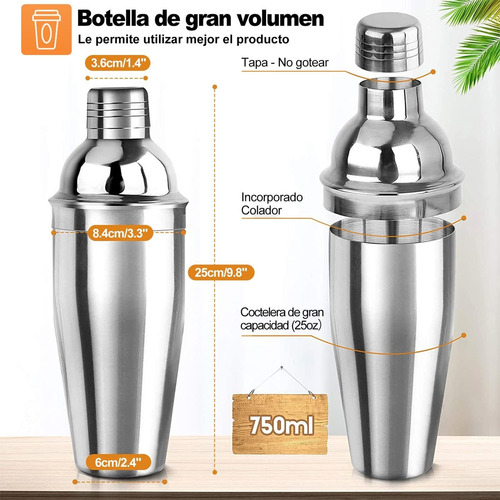 Kit Para Preparar Cócteles De 750 Ml, Juego De 23 Piezas