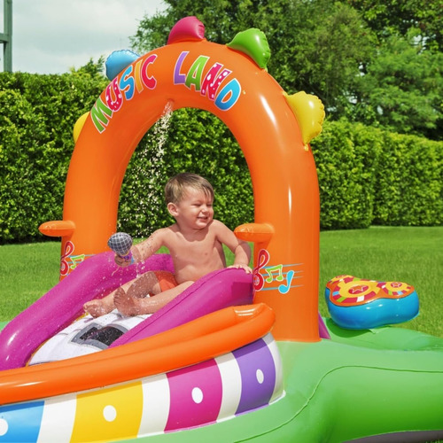 Piscina Inflable Interactiva Infantil Ovalada Música Bestway
