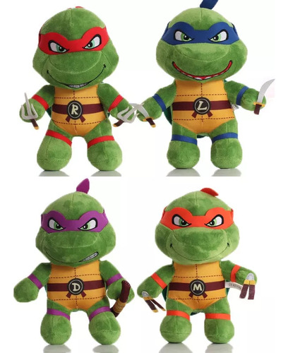 1 4 Piezas De Juguetes De Peluche De Las Tortugas Ninja
