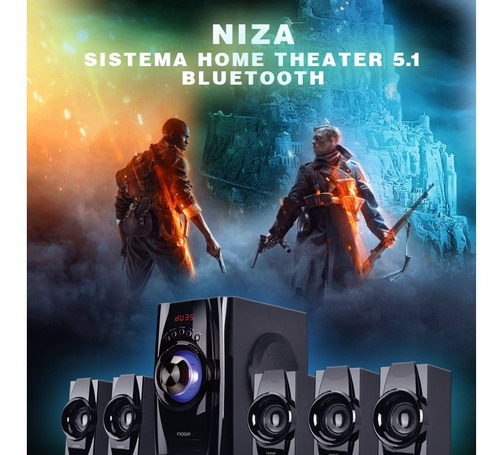 Imagen 5 de 5 de Home Theater Noga Niza Negro 220v