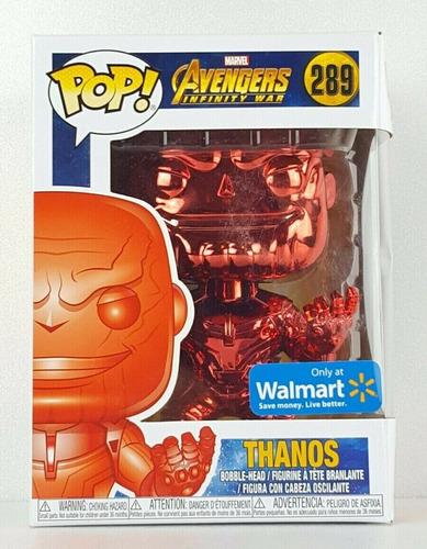 Funko Pop Marvel Thanos Cromado Rojo #289 Exclusivo Walmart