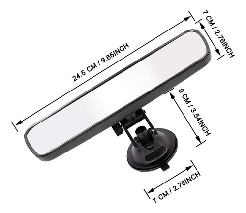 Espejo Retrovisor Interior Succión Universal Para Automóvil