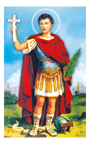 San Expedito Estampitas X 50 Unidades Con Oración Rojo