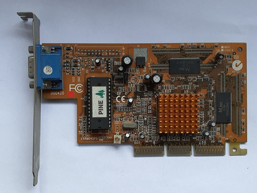 Placa Video Agp Nvidia Pine Tnt2 M64 16mb Windows 98se Xp 7 (Usado)