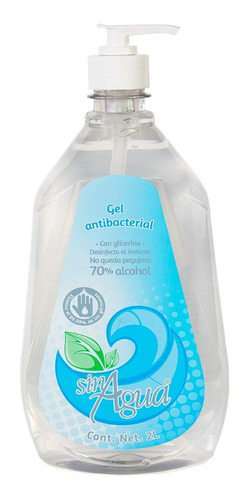 Gel Marca Sinagua Antibacterial Botella 2 Lt Con Dosificador