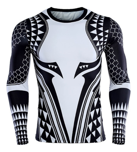 2023 Camisa De Compresión Para Hombre Aquaman Estampada