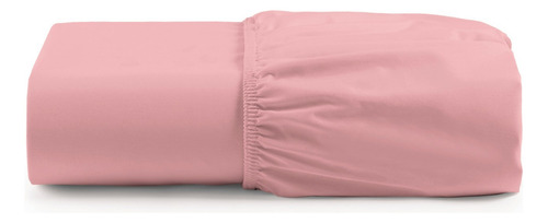 Lençol Avulso Solteiro 400 Fios C/elástico Direto Da Fábrica Cor Rosa Desenho Do Tecido Liso