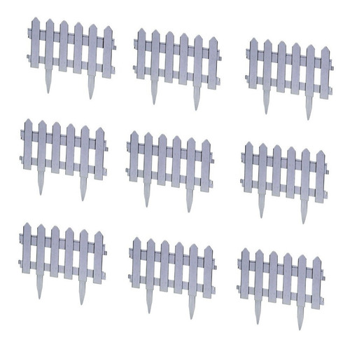 Kit 9 Cercas Plastica Decorativa Jardim Inglês 3,64m Aproxi