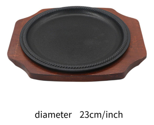 Plato De Sartén De Plato De Filete Fundido Con Placa De S